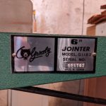 grizzly 6" jointer - nameplate
