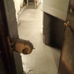 Broken boiler room lock, Photo by Keith. 25 Jan