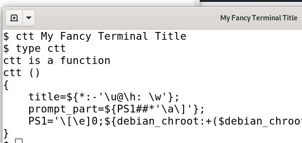 change the terminal title