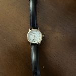 Simple small Timex purchased in about 2024. Husband wanted to gift me a fancy watch. I said no. The time is the same on a simple one.