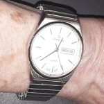 I got the battery replaced in my everyday watch. Note snazzy "age spot" on wrist.